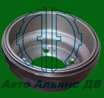 Барабан тормозной Kia COMBI ZB/VM FR=RR №0W023-33251A  DM40-00800