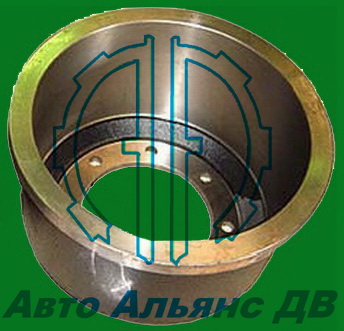 Барабан тормозной DW BS-106 RR (воздух)  колодка 220 №96357678 DL30-00800 ― Авто Альянс ДВ